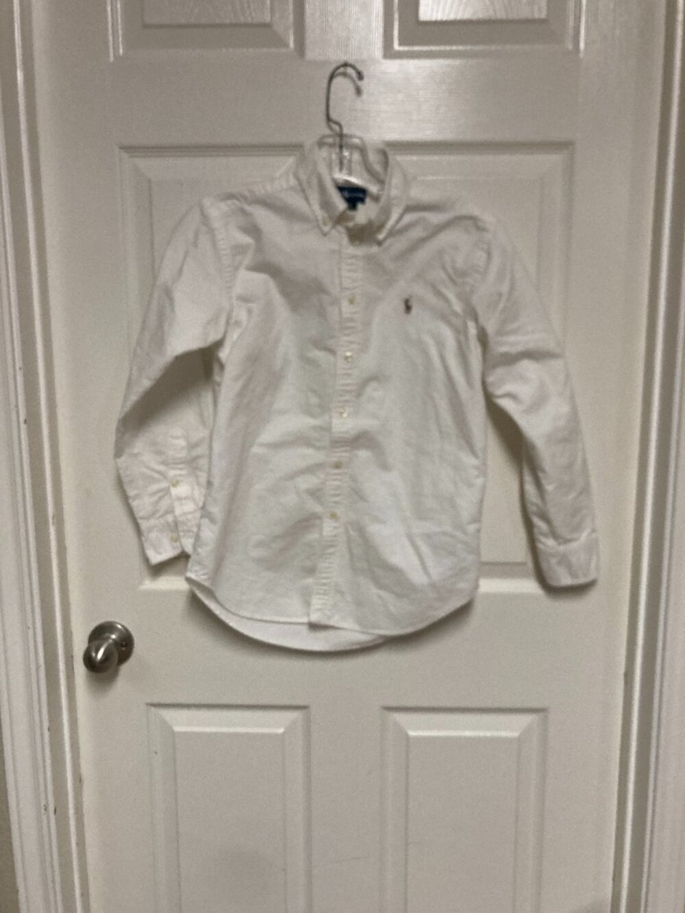 Ralph Lauren White Button Down Dress Shirt White size 12 Children's